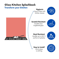 Coral Pink Kitchen Splashback