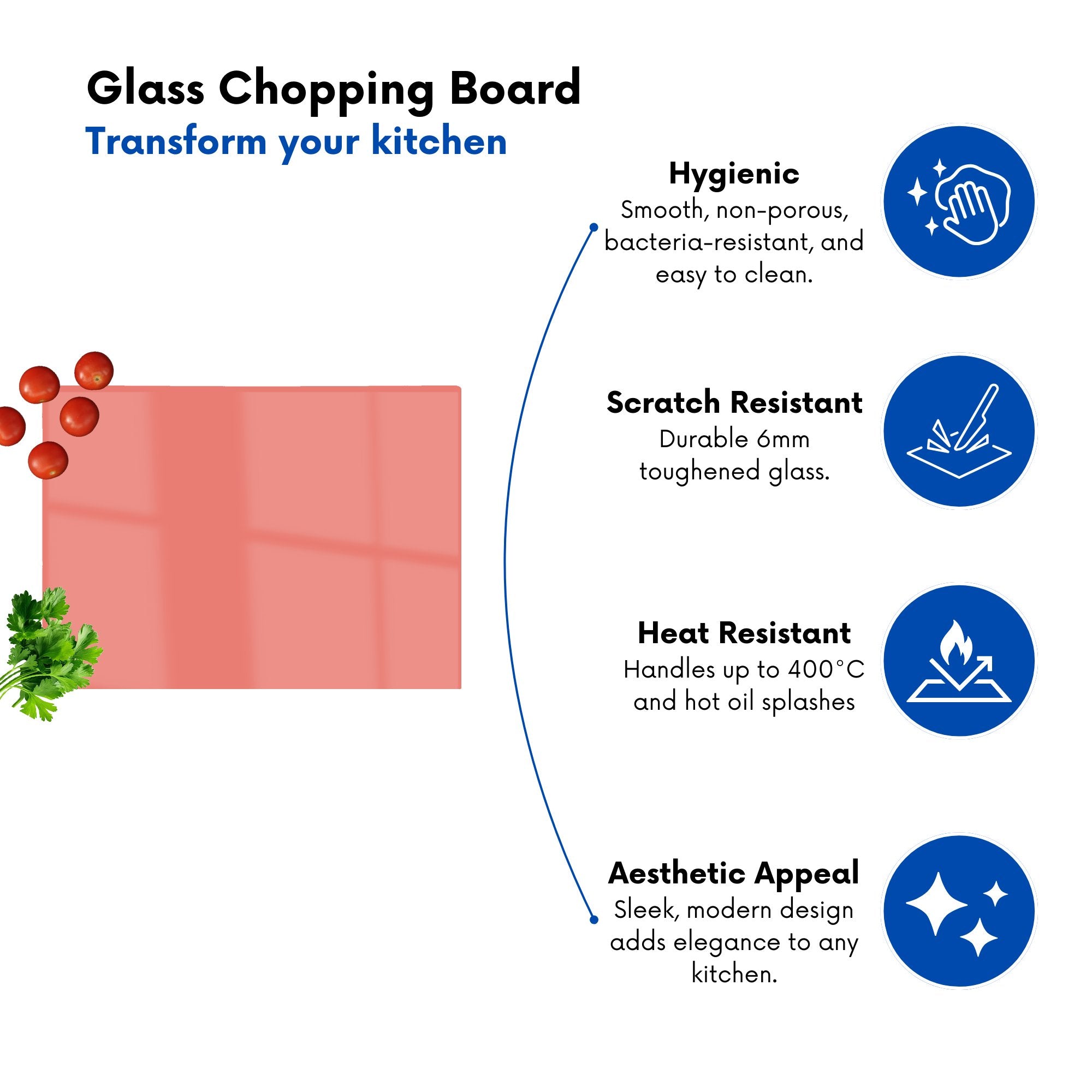Coral Pink Chopping Board