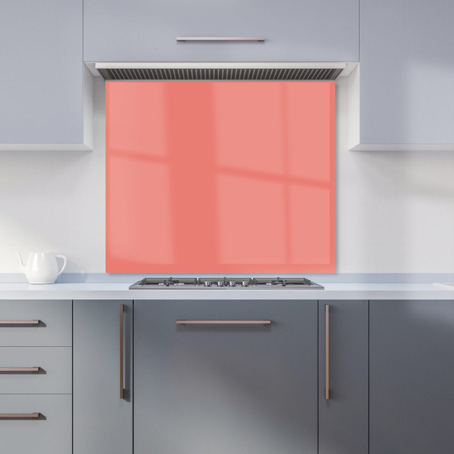 Coral Pink Kitchen Splashback