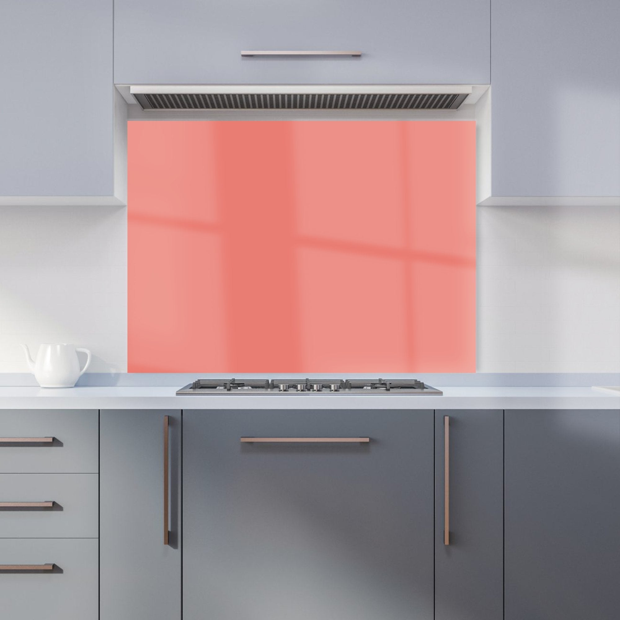 Coral Pink Kitchen Splashback