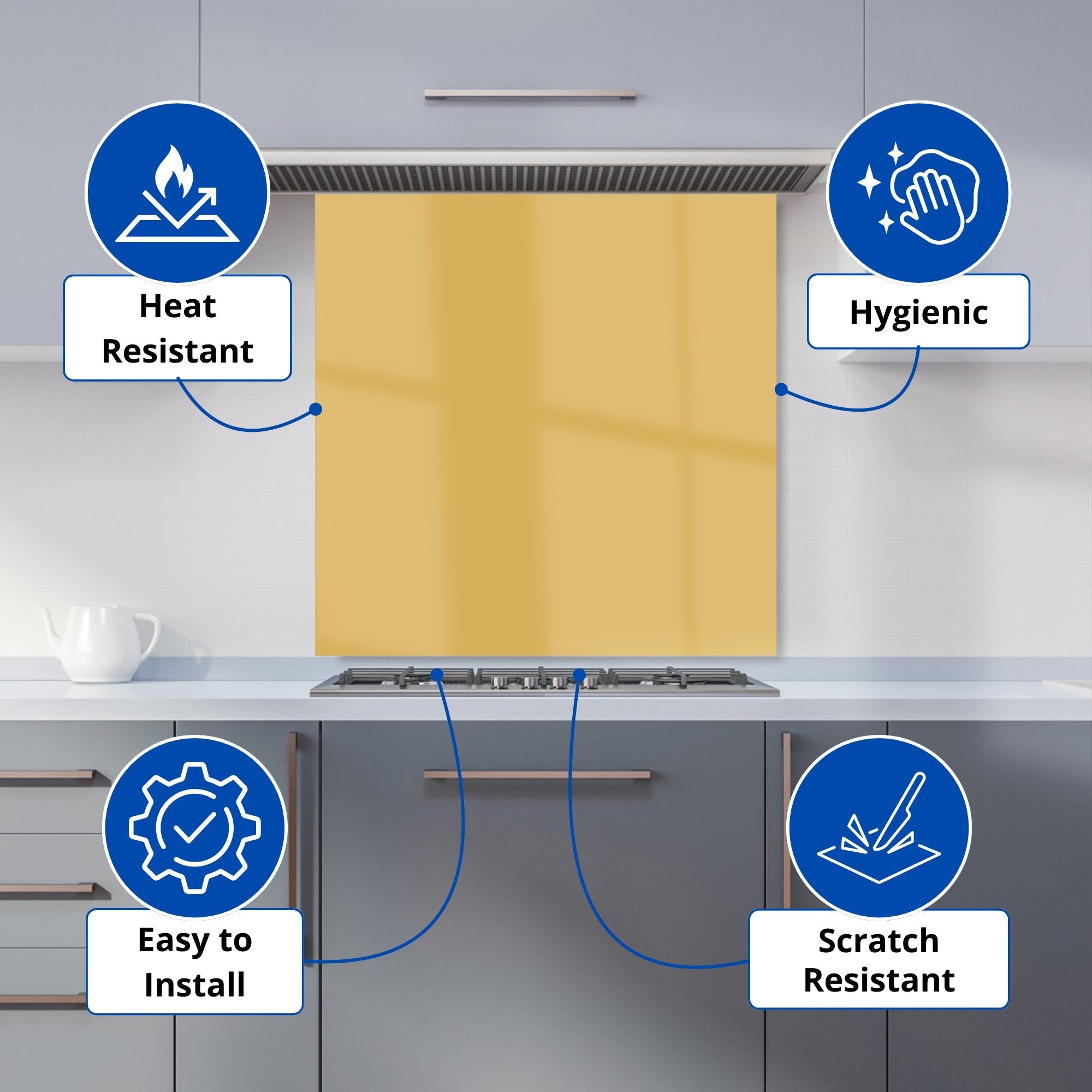 Desert Yellow Kitchen Splashback