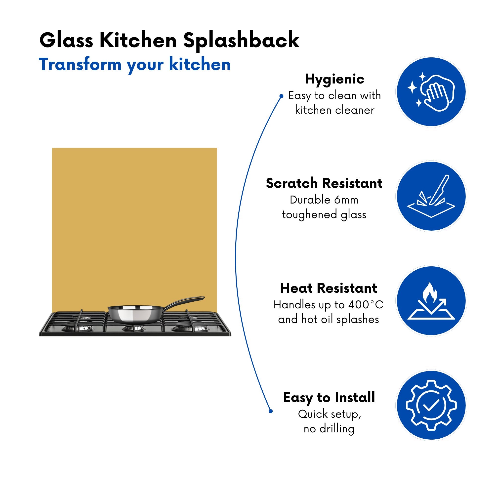 Desert Yellow Kitchen Splashback