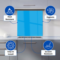Electric Blue Kitchen Splashback