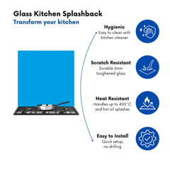 Electric Blue Kitchen Splashback