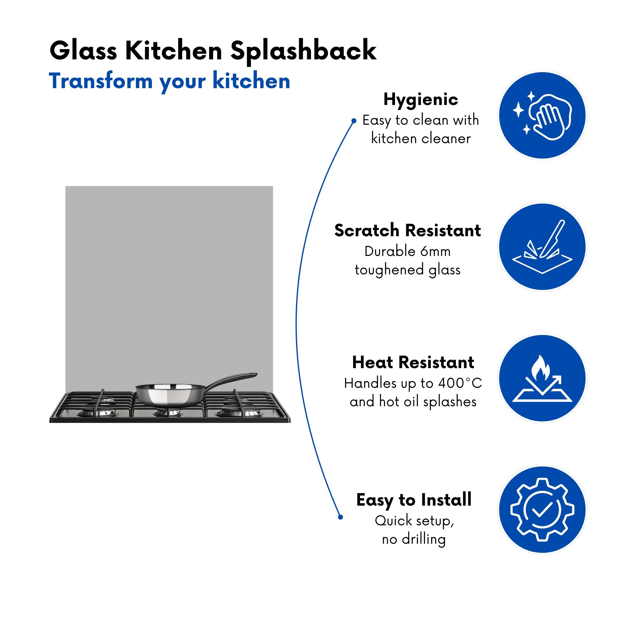 Dusty Grey Kitchen Splashback