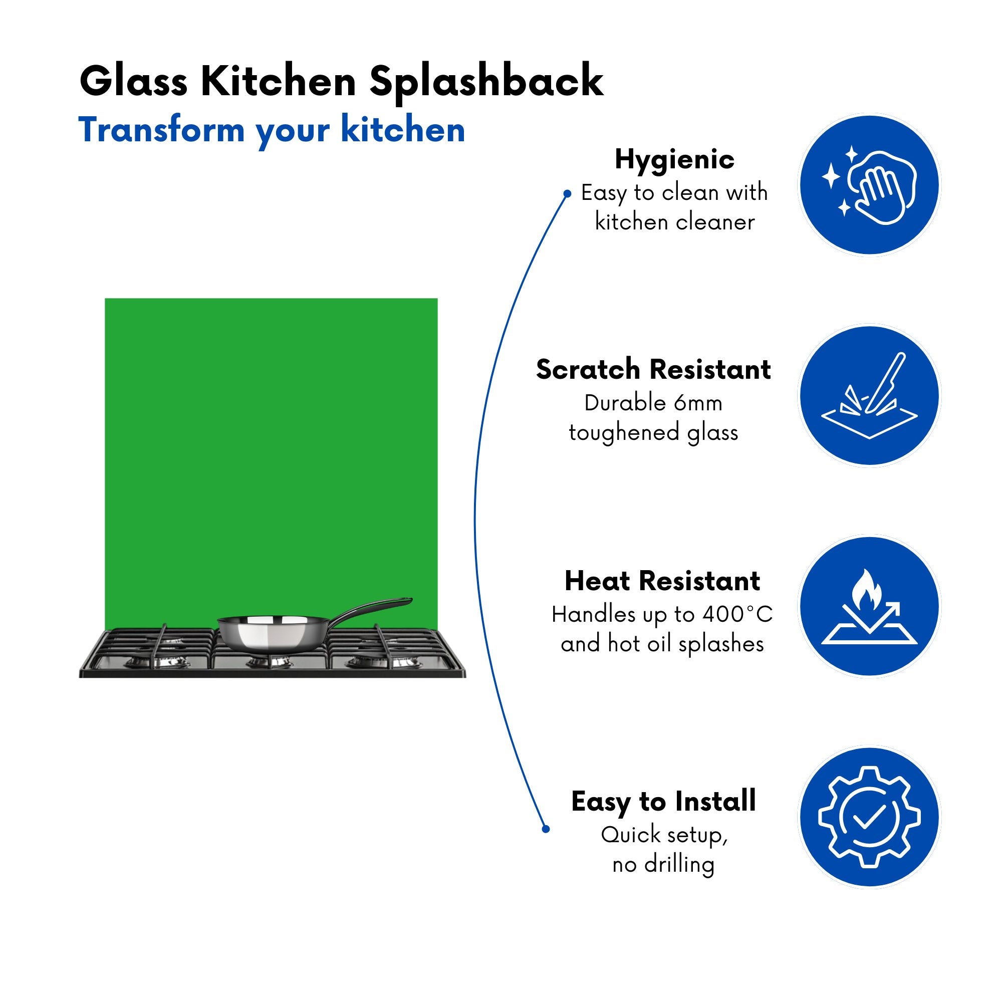 Clover Green Kitchen Splashback