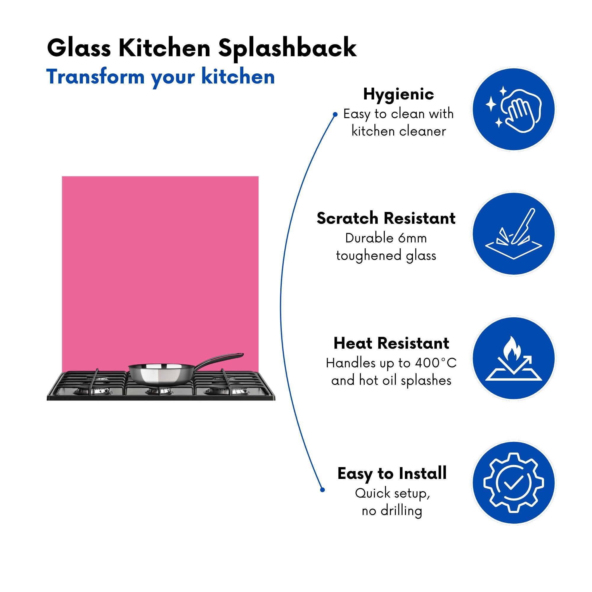 Hot Pink Kitchen Splashback
