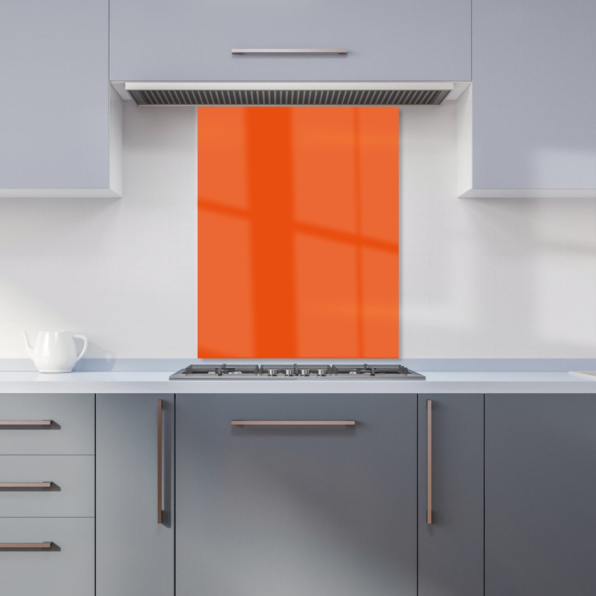 Flame Orange Kitchen Splashback