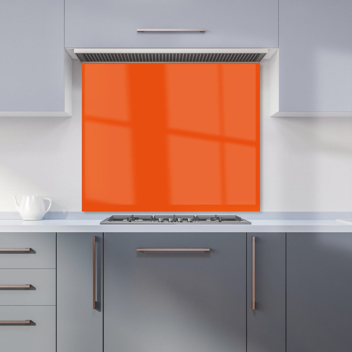 Flame Orange Kitchen Splashback