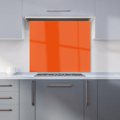 Flame Orange Kitchen Splashback