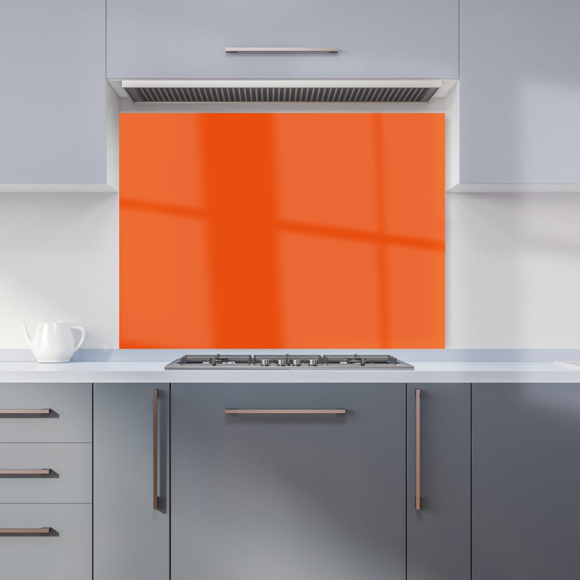 Flame Orange Kitchen Splashback