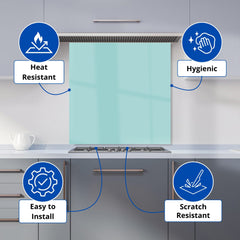 Robin Egg Blue Kitchen Splashback