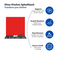Fire Engine Red Kitchen Splashback