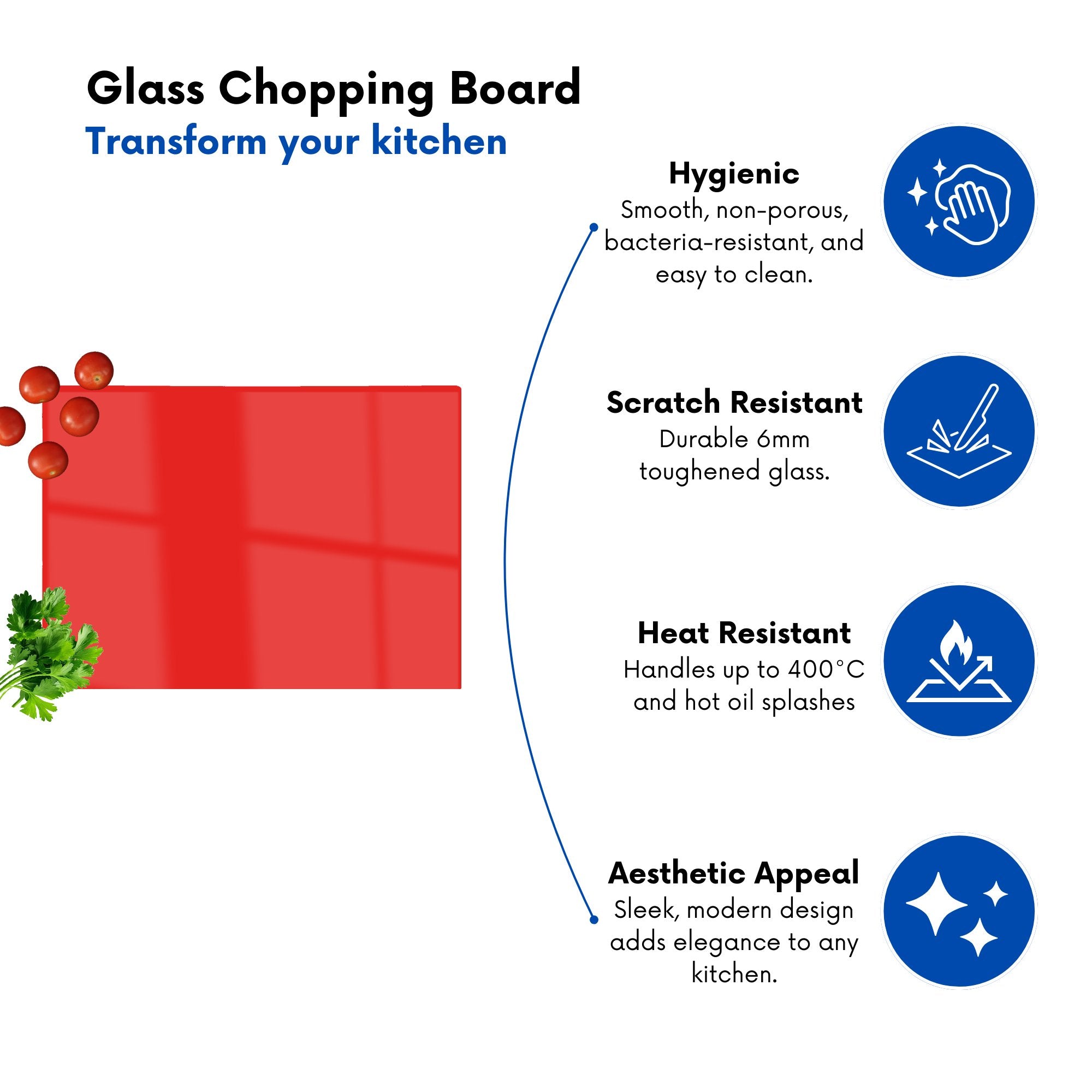 Fire Engine Red Chopping Board