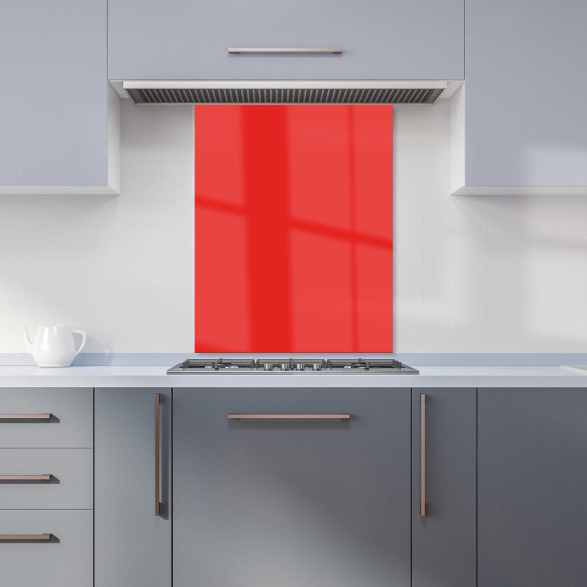 Fire Engine Red Kitchen Splashback
