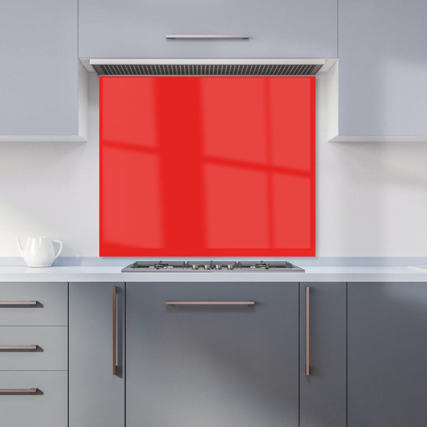 Fire Engine Red Kitchen Splashback