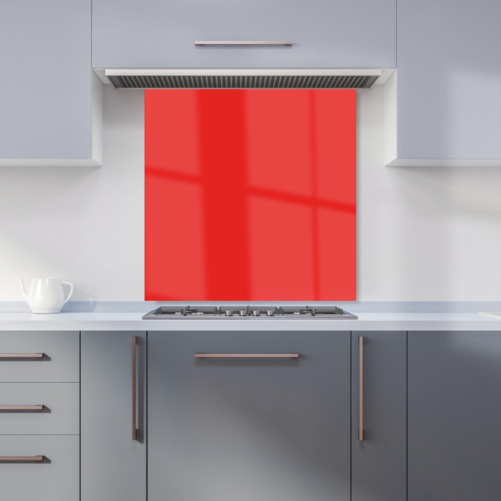 Fire Engine Red Kitchen Splashback