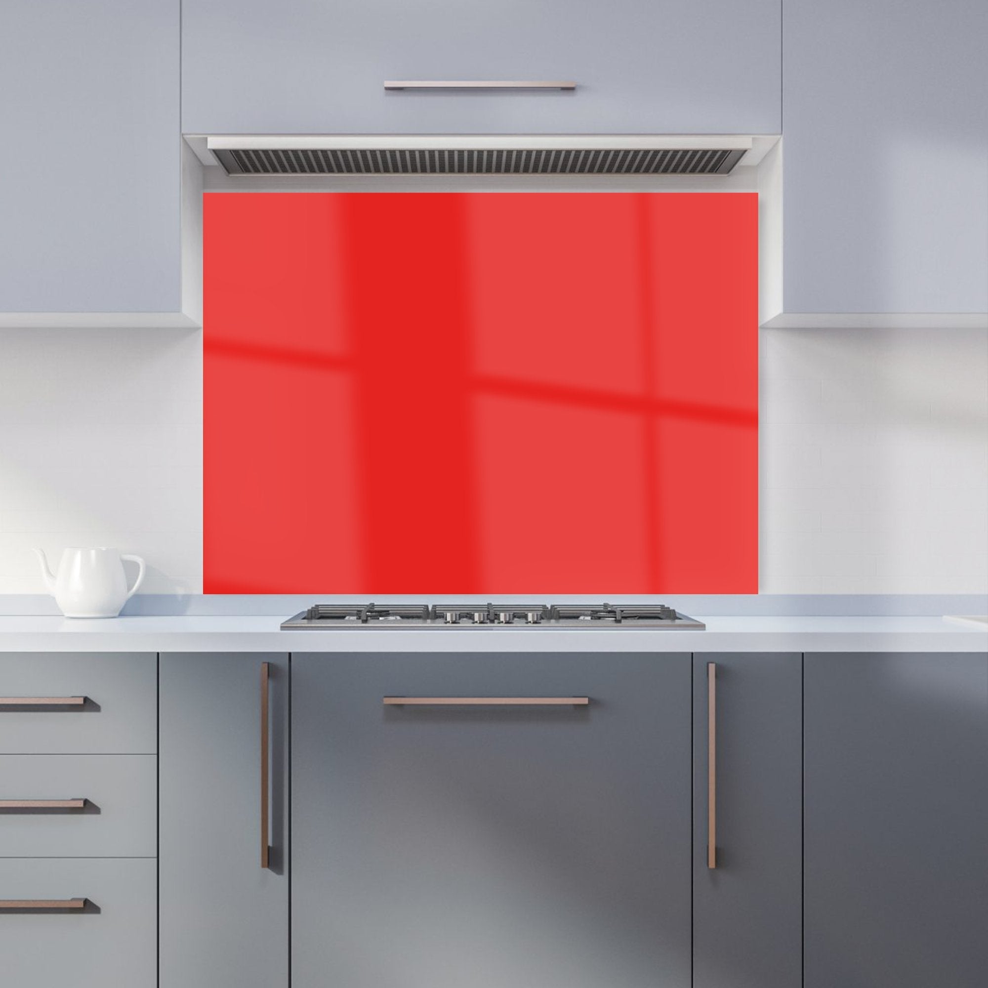 Fire Engine Red Kitchen Splashback