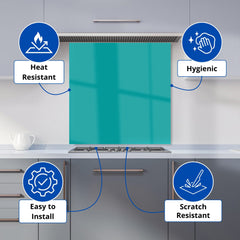 Teal Blue Kitchen Splashback