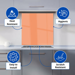 Faded Orange Kitchen Splashback