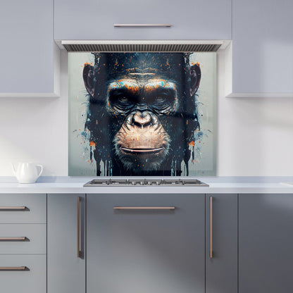 Gorilla Face Splashart Kitchen Splashback