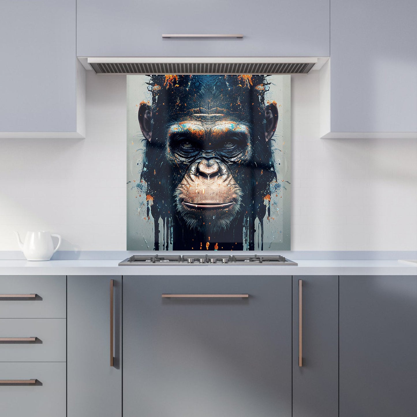 Gorilla Face Splashart Kitchen Splashback