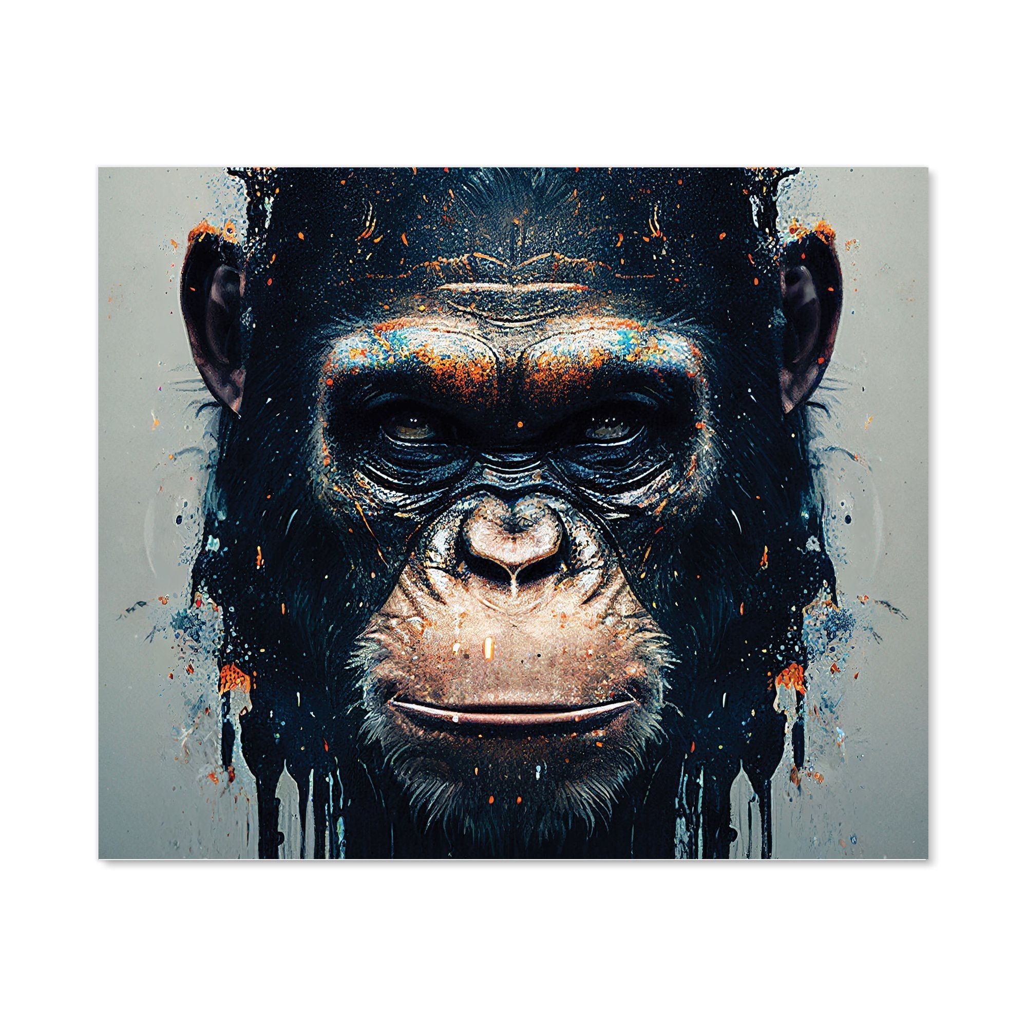 Gorilla Face Splashart Kitchen Splashback
