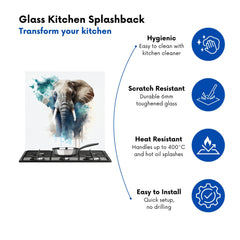 Majestic Elephant Splashart Kitchen Splashback