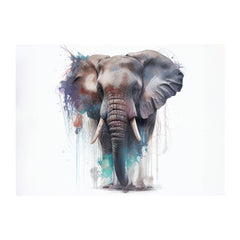 Elephant Splashart Glass Chopping Board