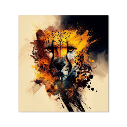 Cheetah Face Splashart Kitchen Splashback