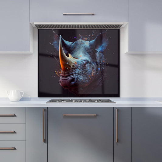 Rhino Face Splashart Kitchen Splashback