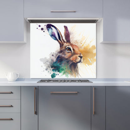 Hare Close Up Splashart Kitchen Splashback