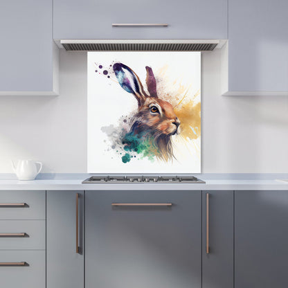 Hare Close Up Splashart Kitchen Splashback