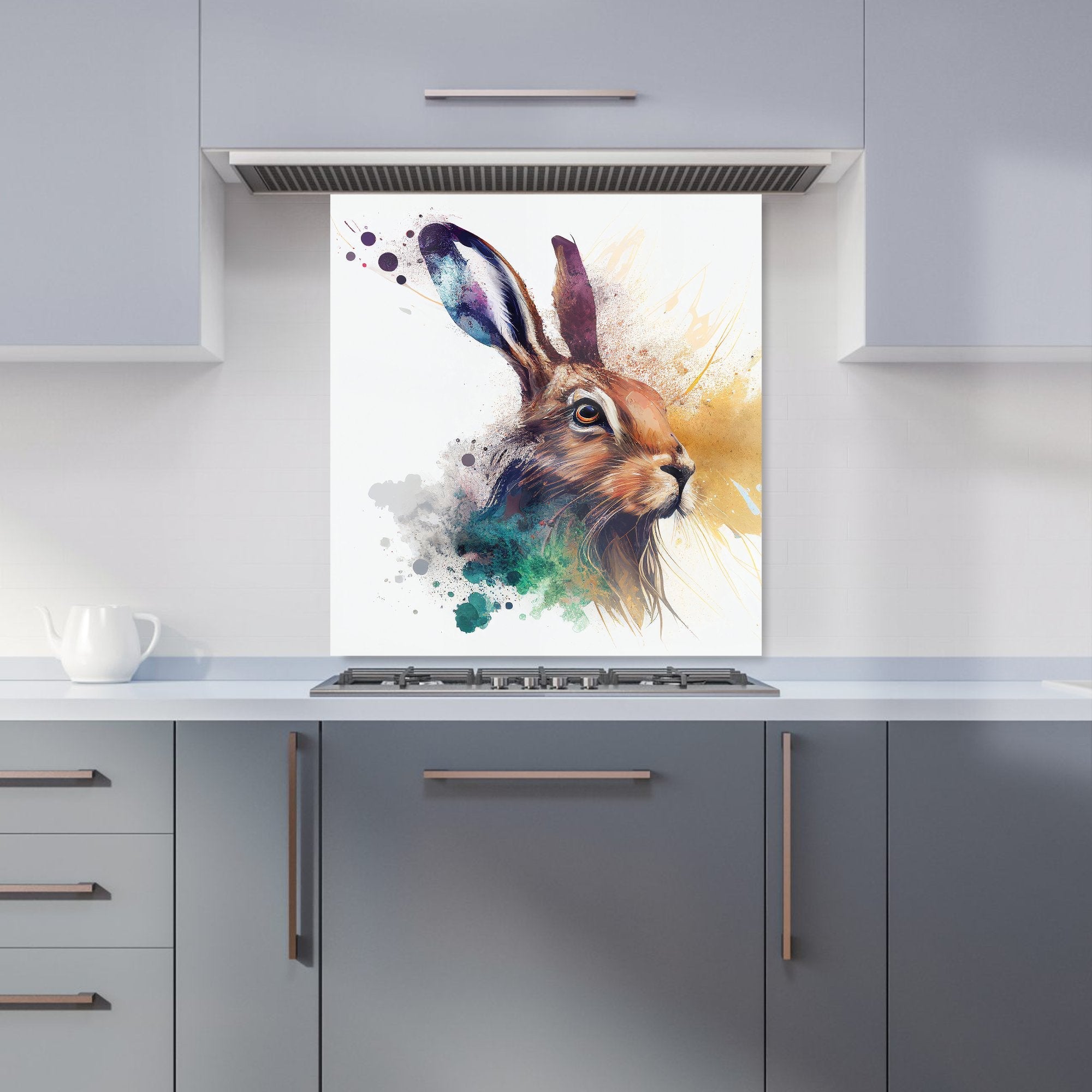 Hare Close Up Splashart Kitchen Splashback