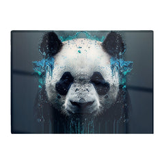Panda Face Splashart Dark Background Glass Chopping Board