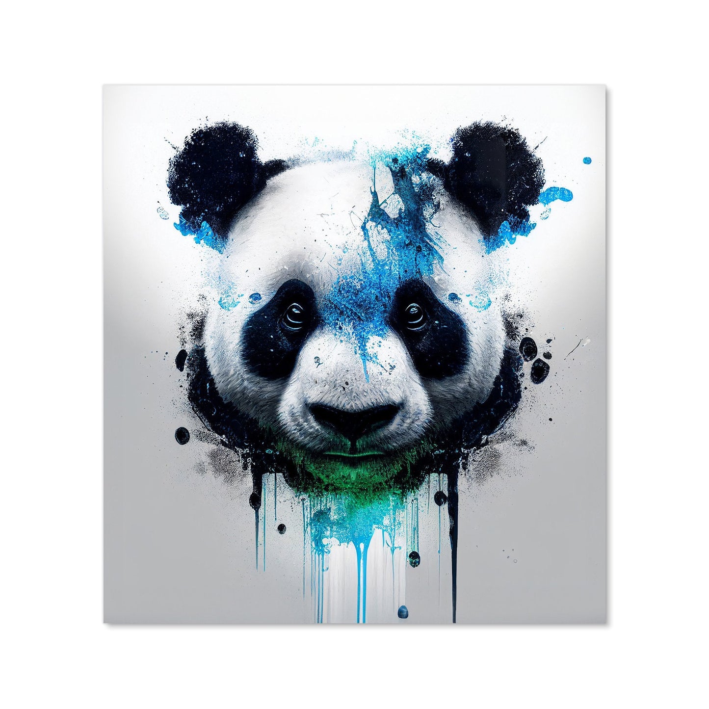 Panda Face Splashart Light Background Kitchen Splashback