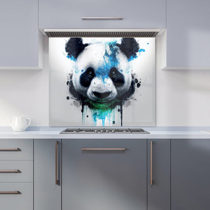 Panda Face Splashart Light Background Kitchen Splashback