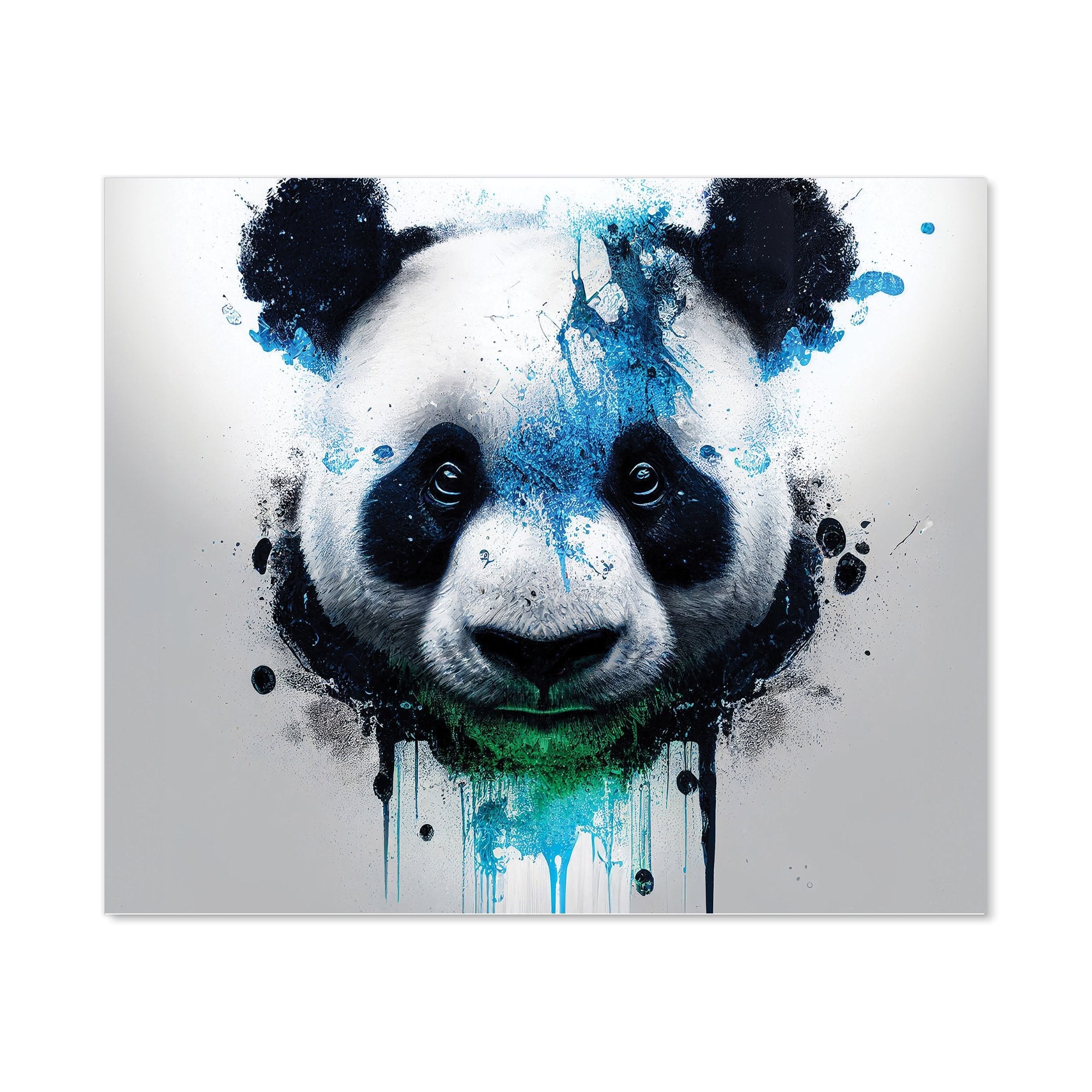 Panda Face Splashart Light Background Kitchen Splashback