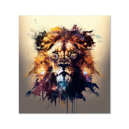 Majestic Lion Face Splashart Kitchen Splashback