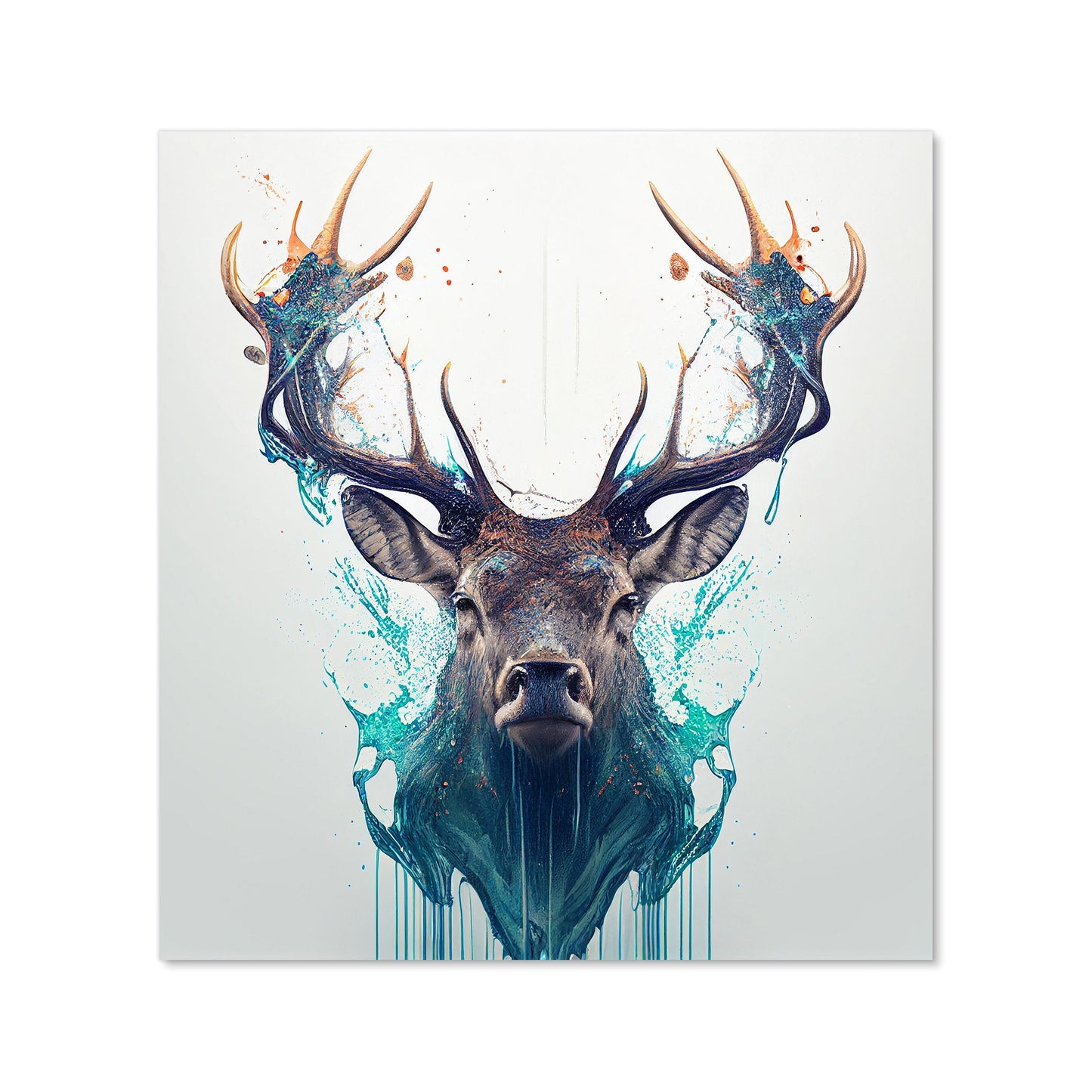 Stag Face Splashart Kitchen Splashback