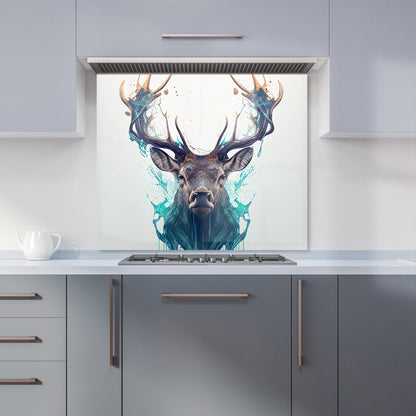 Stag Face Splashart Kitchen Splashback