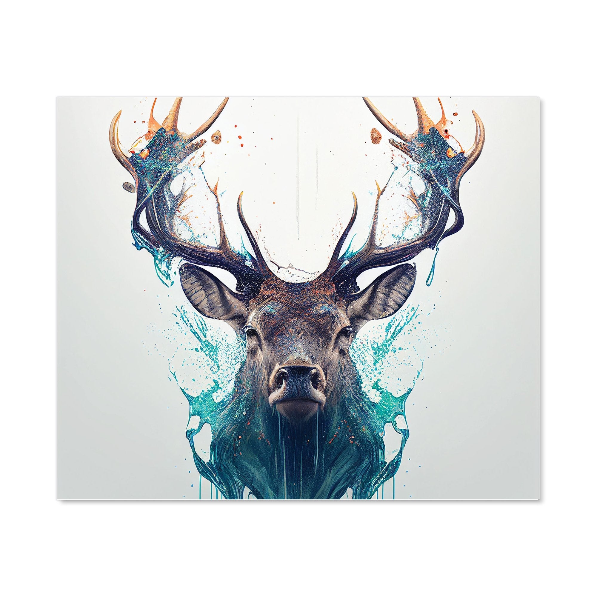 Stag Face Splashart Kitchen Splashback
