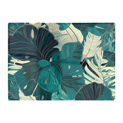 Tropical Green Leaves Glass Chopping Board