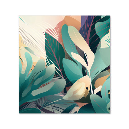 Abstract Tropical Leaves Kitchen Splashback