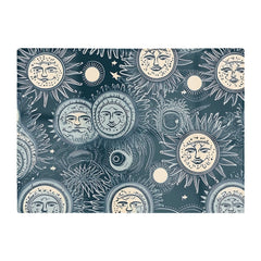 Silver Blue Moon And Stars Glass Chopping Board