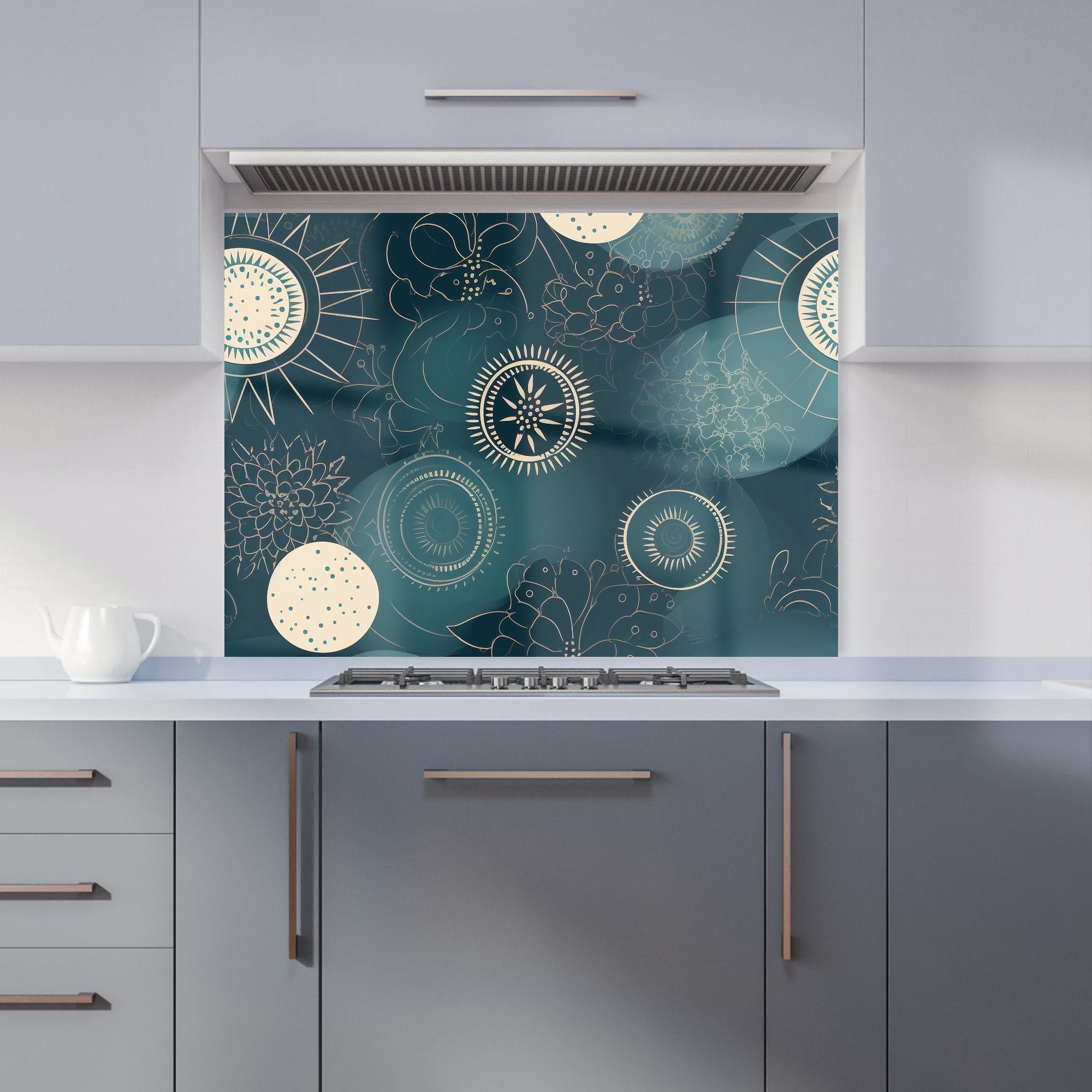 Blue Moon and Sun Kitchen Splashback