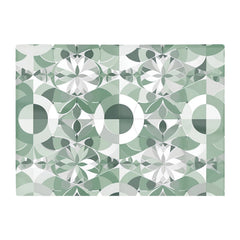 Geometric Pastel Green Glass Chopping Board