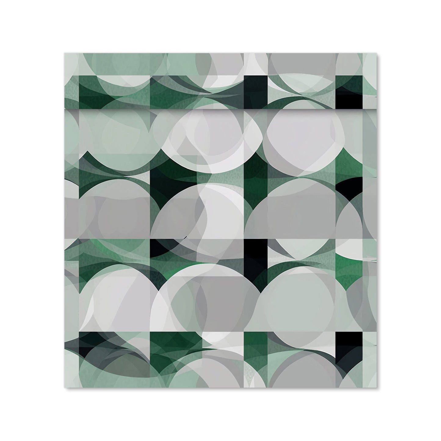 Geometric Grey Green Kitchen Splashback