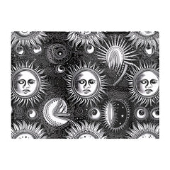 Moon And Sun Black White Glass Chopping Board