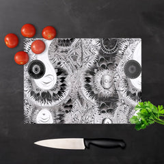 Abstract Moon And Sun Glass Chopping Board
